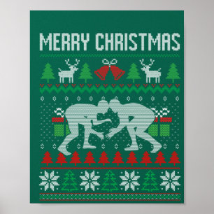Affiche Mauvais Joyeux Noël Lutte de lutte de lutte Père N