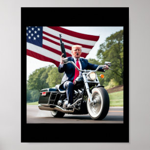 Affiche Mauvais motard Trump 