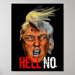 Affiche Mauvais Président Trump Diable Anti Christ - Enfer