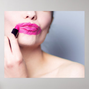 Affiche mauvaise 1 de rouge à lèvres