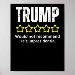 Affiche Mauvaise critique du président Trump Pas recommand