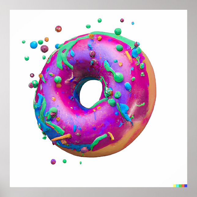 Affiche "Mauve Donut Delight" Printable Art (Devant)