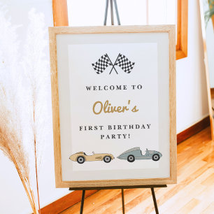Affiche MAVERICK Retro Pastel Race Car Premier Anniversair