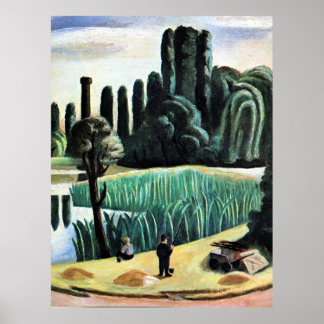 Affiche Max Beckmann - Mer avec peupliers, art