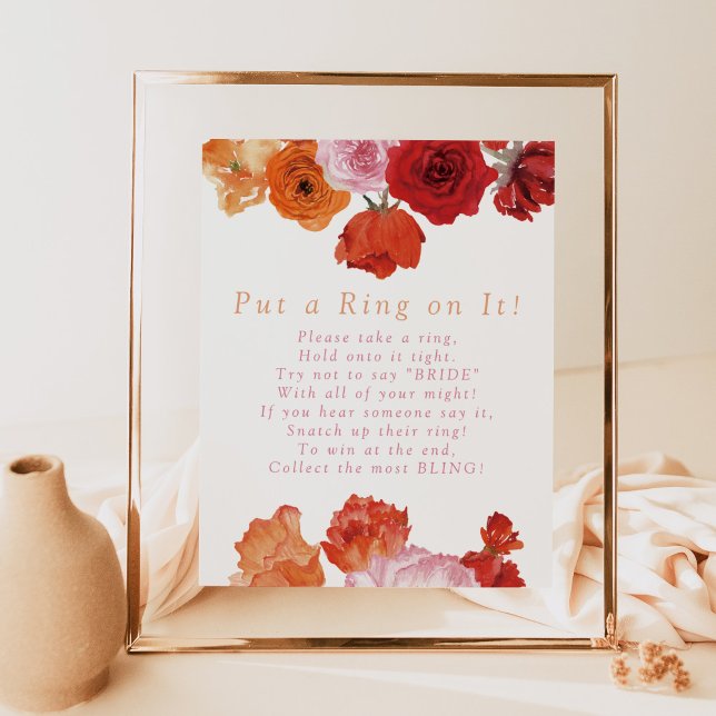 Affiche MAX Bright Floral Prosecco Mettez une bague sur le (Créateur téléchargé)