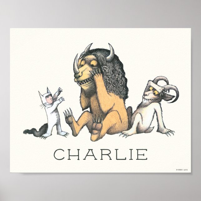 Affiche Max et les bêtes sauvages jouant (Devant)