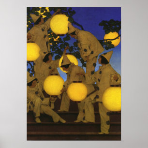Affiche Maxfield Parrish Les Porteurs de Lanternes 1908 Vi