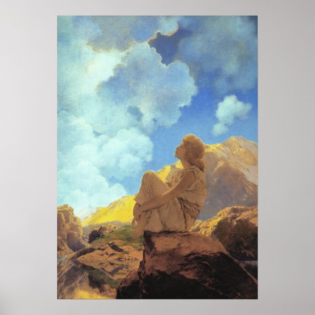Affiche Maxfield Parrish Matin 1922 Nuage Bleu Beaux-Arts (Devant)