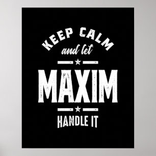 Affiche Maxim Nom personnalisé Anniversaire