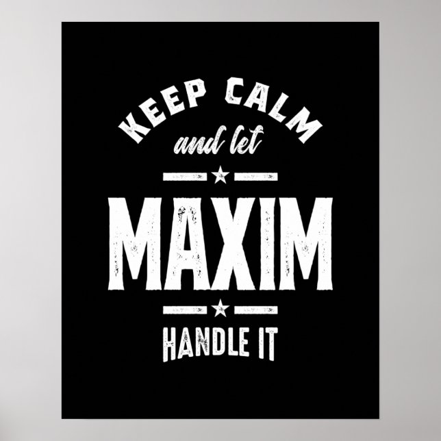 Affiche Maxim Nom personnalisé Anniversaire (Devant)