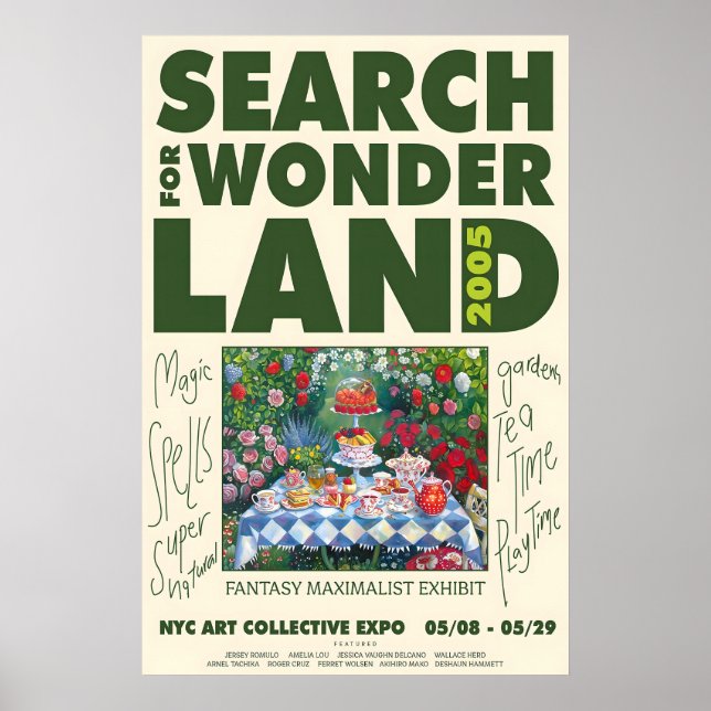 Affiche Maximalist Garden Tea Party Art Print (Devant)