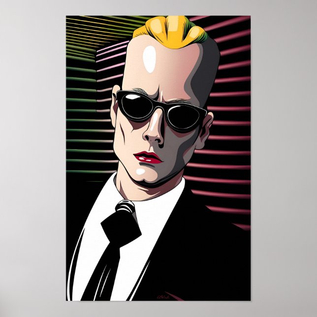Affiche Maximillien Headroomer Rumor Ken Gage Rétrowave (Devant)