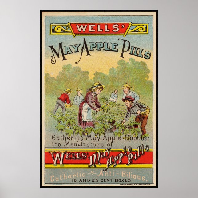 Affiche May Apple Pills Vintage (Devant)