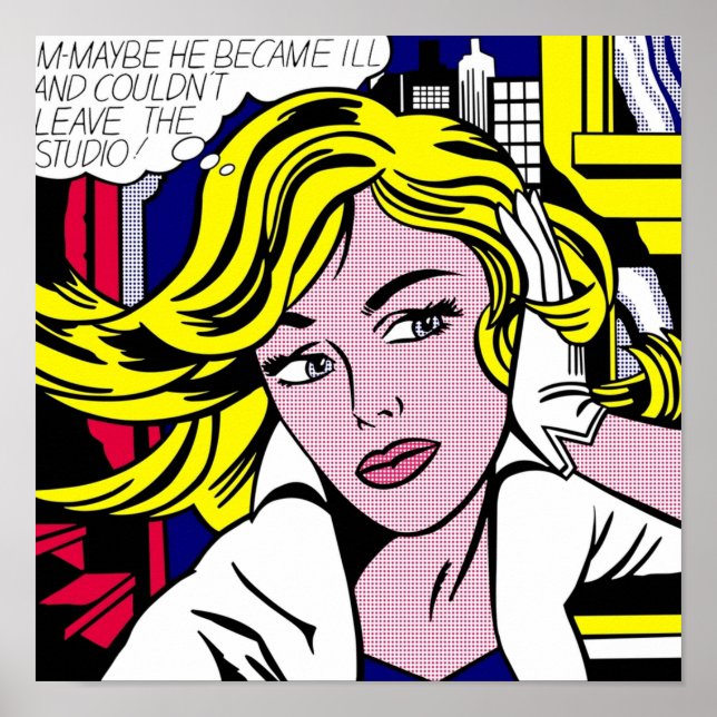 Affiche Maybe par Roy Lichtenstein (Devant)