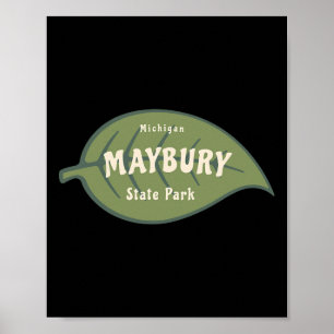 Affiche Maybury State Park Michigan Fall Leaves Vacances