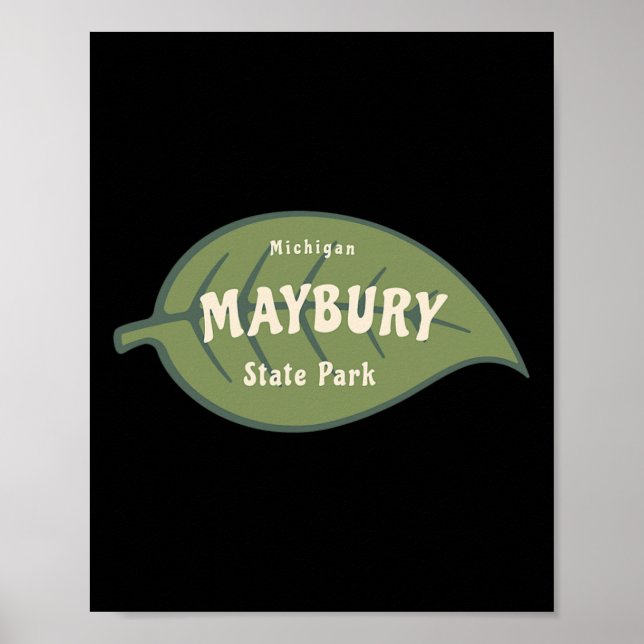 Affiche Maybury State Park Michigan Fall Leaves Vacances (Devant)