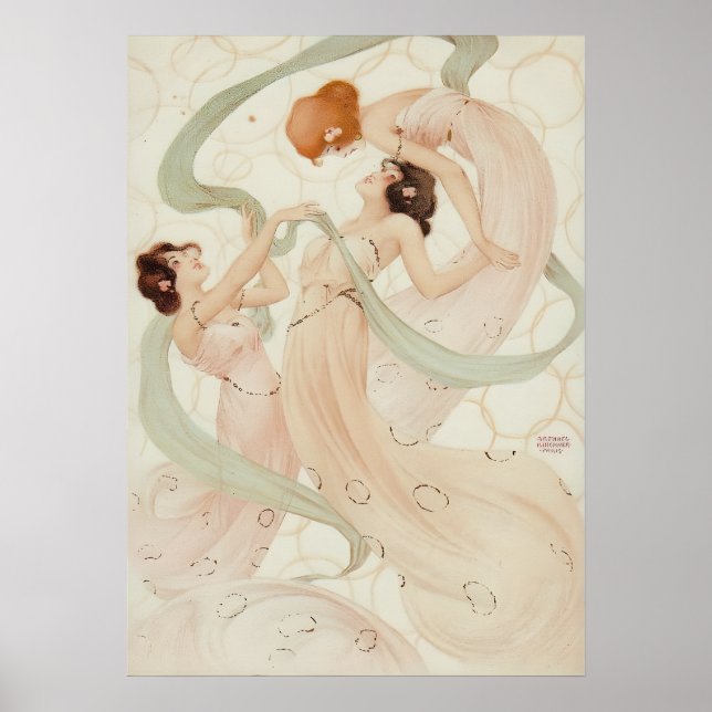 Affiche Mayflies I par Raphael Kirchner (Devant)