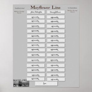 Affiche Mayflower Line - 16 générations