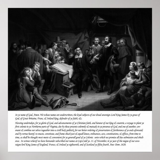 Affiche Mayflower - Signature du Pacte (Devant)