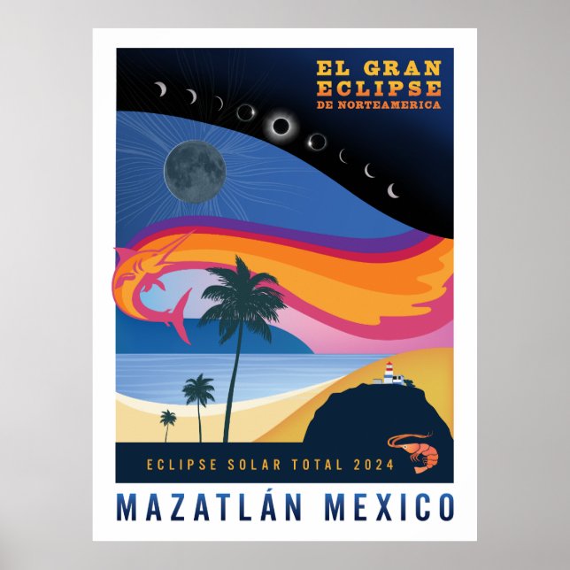 Affiche Mazatlan Solar Eclipse (Devant)