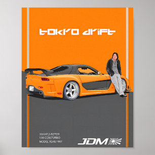 Affiche Mazda RX-7 FD3S 2-Rotor Caractéristiques