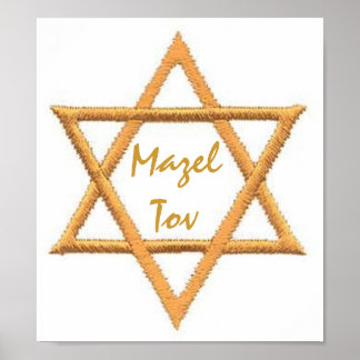 Affiche Mazel Tov/Étoile de David