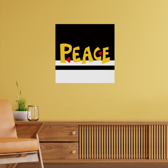 Affiche MAZIPOODLES Paix Jaune (Salon 2)