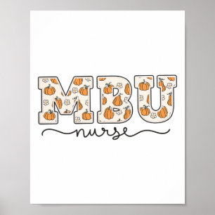Affiche Mbu Infirmière Citrouille Automne Mère