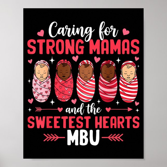 Affiche Mbu valentine mère bébé infirmière jour de la Sain (Devant)