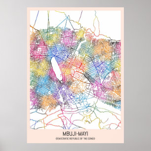 Affiche Mbuji-Mayi République démocratique du Congo Ville