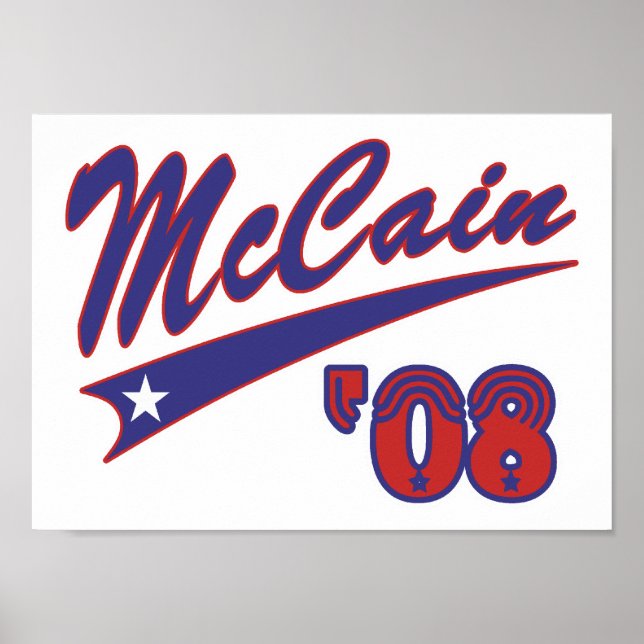Affiche McCain 08 Swoosh (Devant)