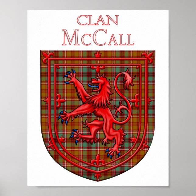 Affiche McCall Tartan Scottish Plaid Lion Rampant (Devant)