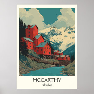 Affiche McCarthy, ville historique du cuivre en Alaska