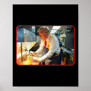 Affiche Mcdon Drôle Donald Trump Frites Cuisine Frites