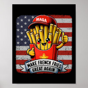 Affiche Mcdon Drôle Donald Trump Frites Cuisine Frites