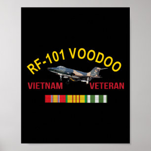 Affiche Mcdonnell F-101 Voodoo Vietnam Vétérinaire Rf-101 