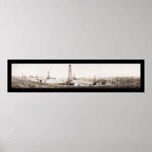 Affiche McKittrick Oil Field Photo 1910