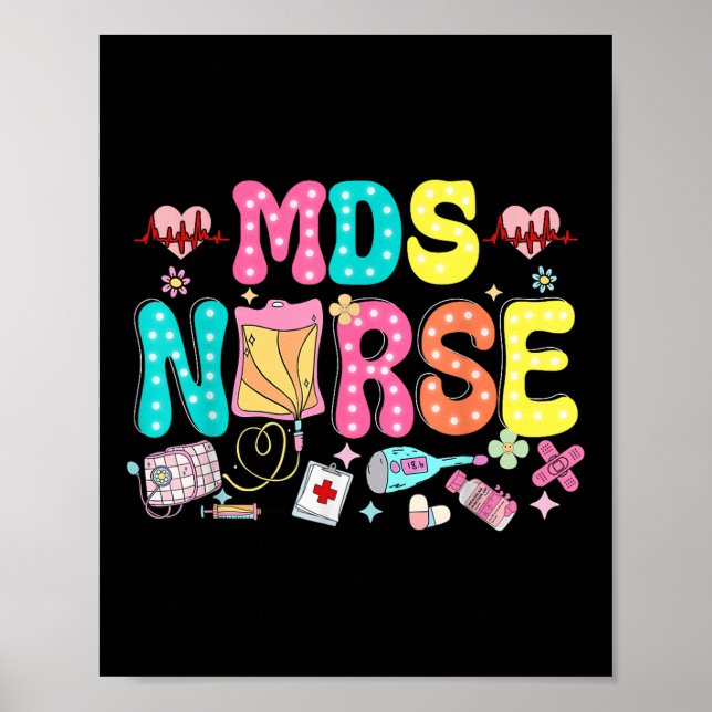 Affiche Mds Infirmière Coeur Valentines Journée Infirmière (Devant)