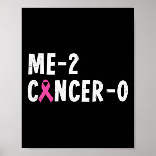 Affiche Me 2 Cancer 0 Ruban rose Sensibilisation au cancer