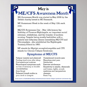 Affiche ME/CFS Awareness Month, Day and Week 