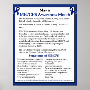 Affiche ME/CFS Awareness Month, Day and Week 