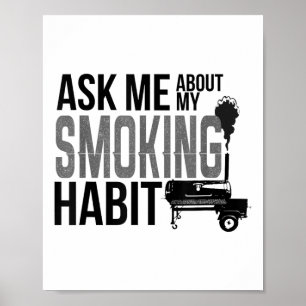 Affiche Me Demander À Propos Mon Habit Fumeur Bbq Grilling