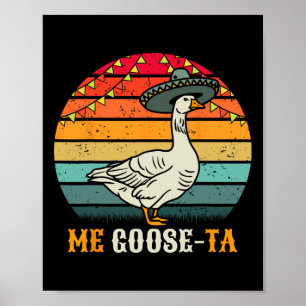 Affiche Me Goose Ta Mexicaine Hommes Femmes Garçons Rétro