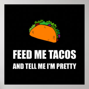 Affiche Me nourrir Tacos Plutôt
