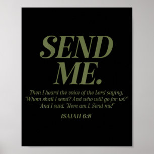 Affiche Me voici envoie-moi Esaïe 6_8 verset biblique chré