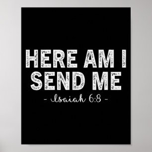 Affiche Me voici, envoie-moi verset biblique Seigneur disa