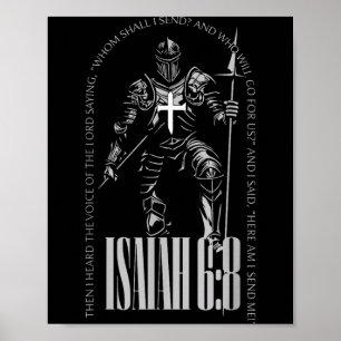 Affiche Me voici envoyé Esaïe 6 8 Croisés Chevaliers Templ