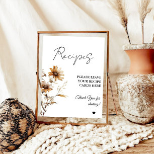 Affiche Meadow Fleur sauvage Laissez vos recettes Douche n