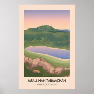 Affiche Meall Nan Tarmachan Munros d'Écosse Voyage
