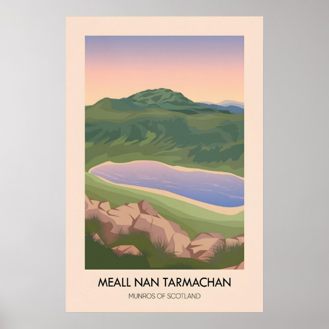 Affiche Meall Nan Tarmachan Munros d'Écosse Voyage (Devant)